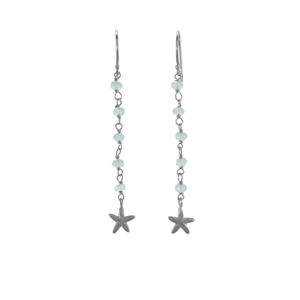 5 Rondelle Drop and Starfish Earrings
