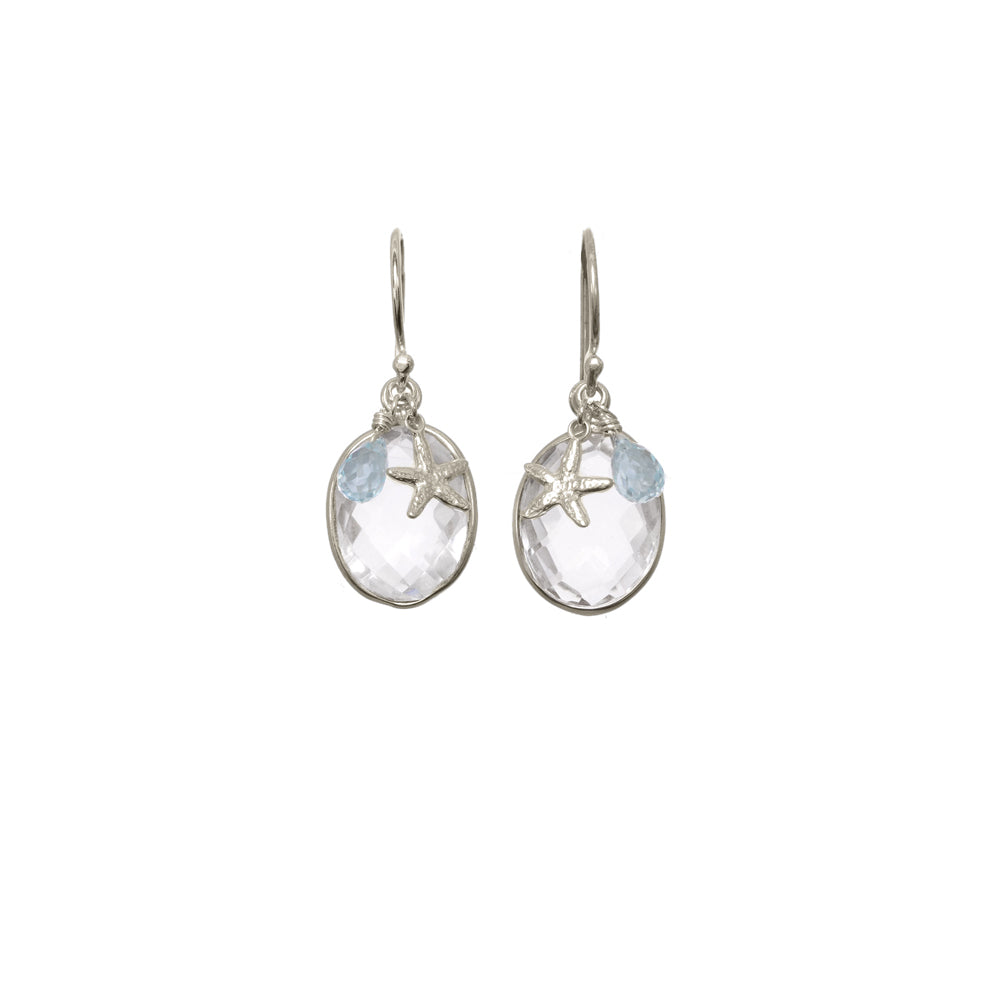 Mini Starfish Bezel Charm Earrings | Makai | Handmade in Hawaii
