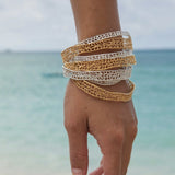 Thin Coral Bangle Bracelet