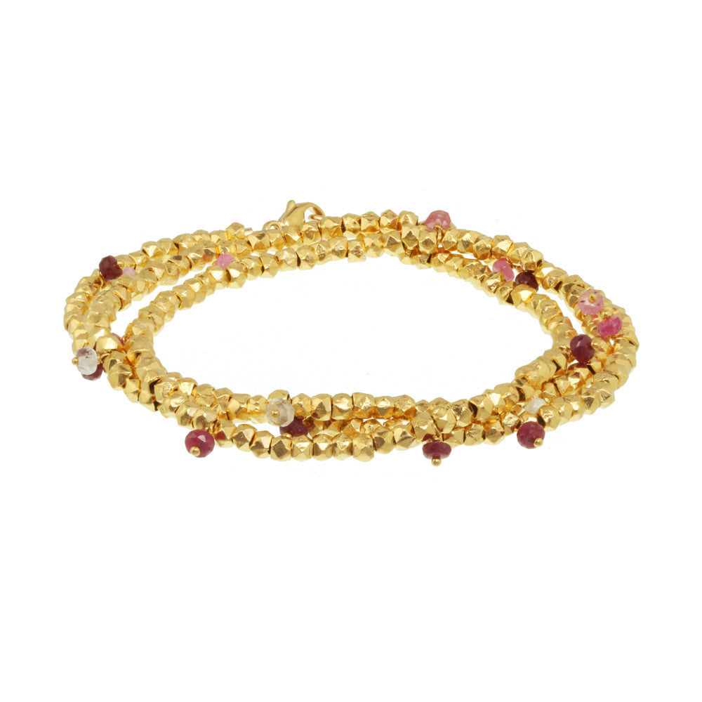 Beaded Rondelle Wrap Bracelet