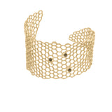 Honeycomb with Bees Cuff Bracelet