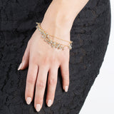 Three Strand Gemstone Dangle Bracelet
