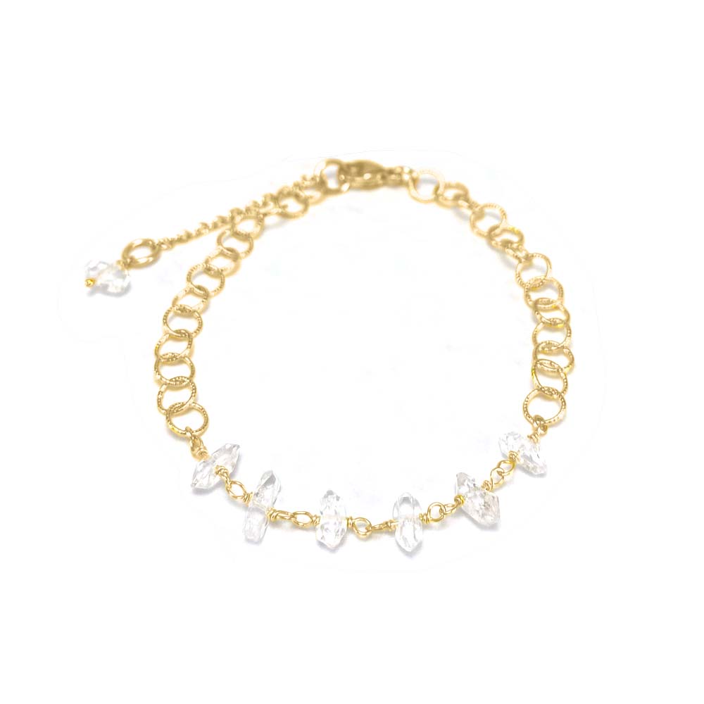 Herkimer Diamond Chain Bracelet