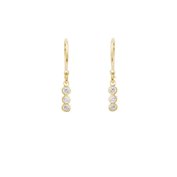 Short Seed Pod Solitaire Earrings