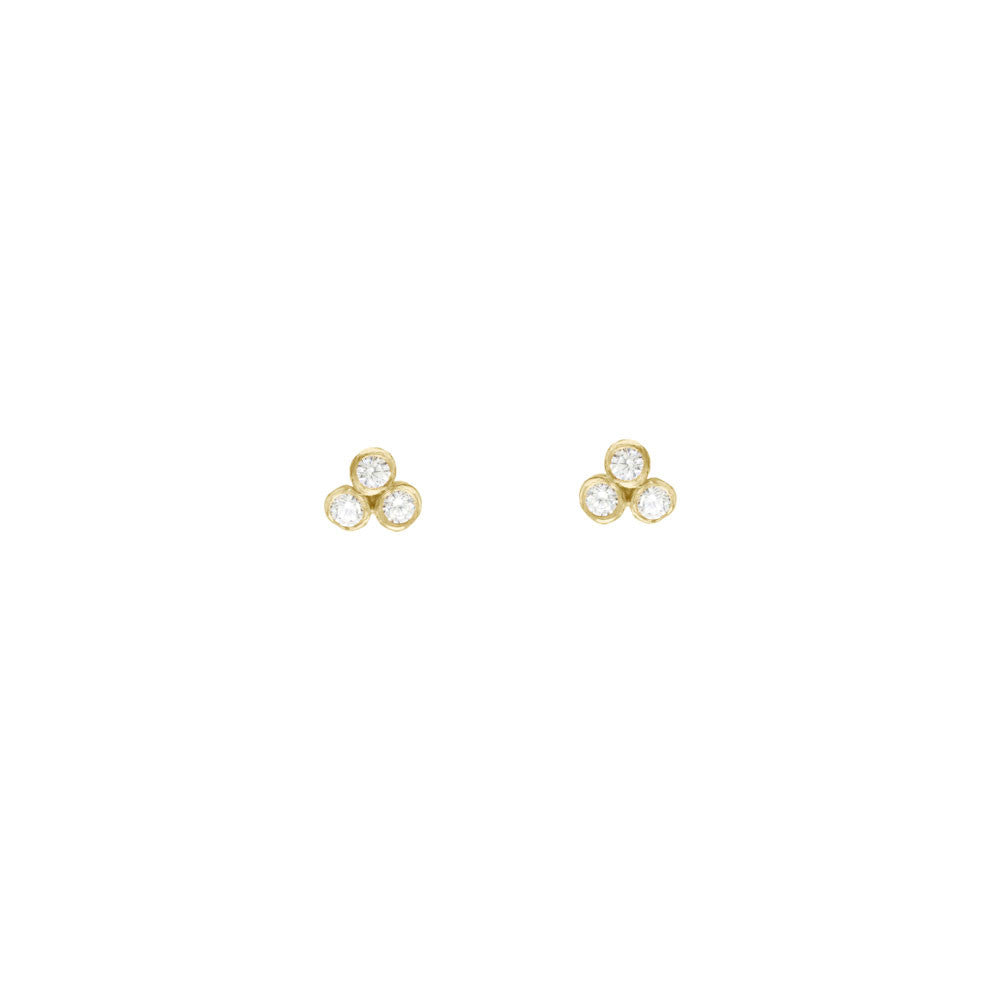 Seed Pod Solitaire Cluster Studs