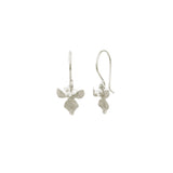 Small Orchid with Pearls Earrings