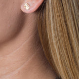 mini monstera studs