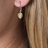 Mini Monstera Earrings