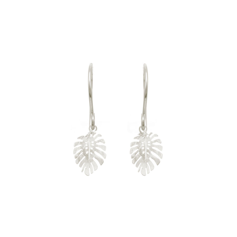 Mini Monstera Earrings