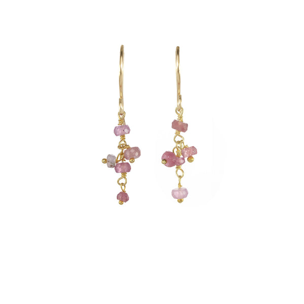 Short Gemstone Dangle Earrings