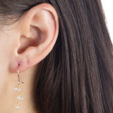 Short Gemstone Dangle Earrings