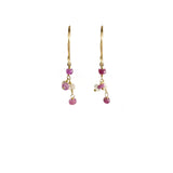 Short Gemstone Cascade Earrings