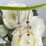 Short Gemstone Cascade Earrings