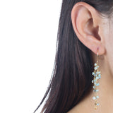Double Gemstone Dangle Earrings