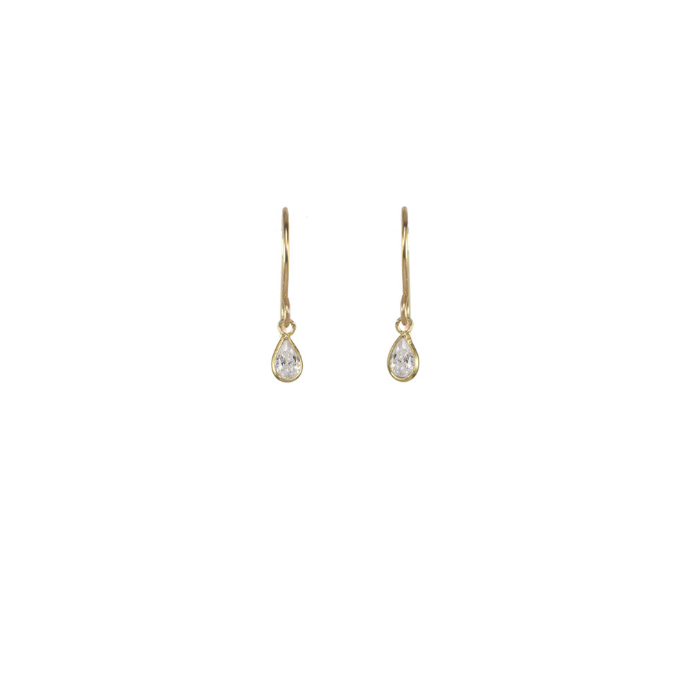 Mini Bezel Solitaire Earrings