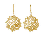 Large Open Sunflower Earrings