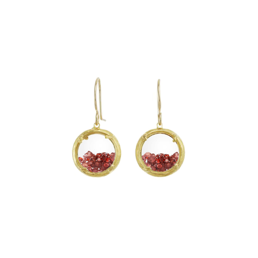 Mini Crushed Gemstone Shaker Earrings - Select Styles Only