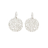 Small Coral Disc Earrings