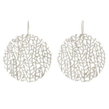 Large Coral Disc Earrings