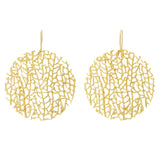 Large Coral Disc Earrings