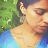 Large Coral Disc Earrings
