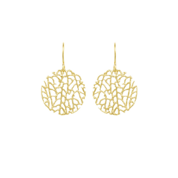 Mini Coral Disc Earrings