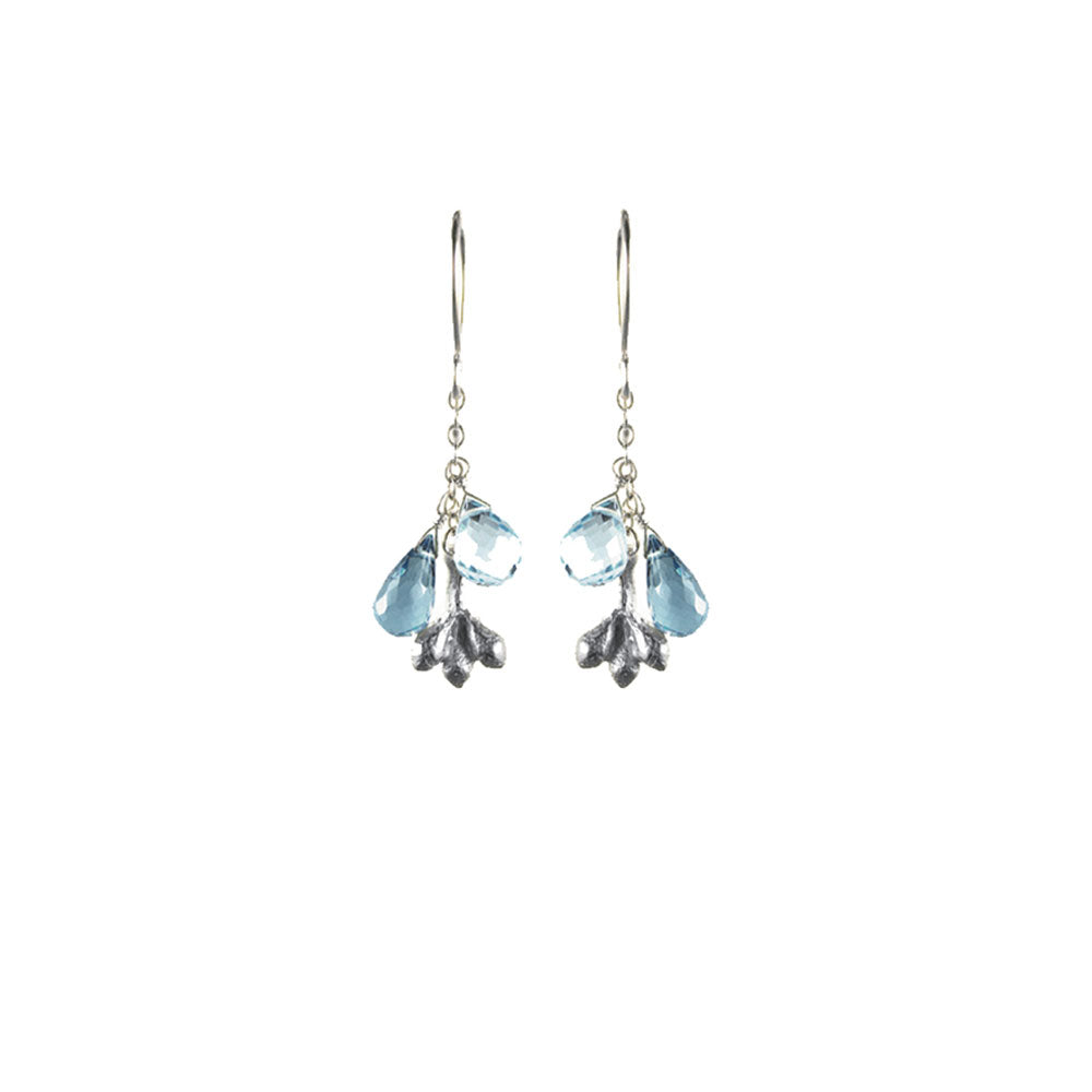Pods with Stone Earrings