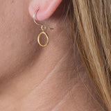 Hanging Branch Circle Earrings