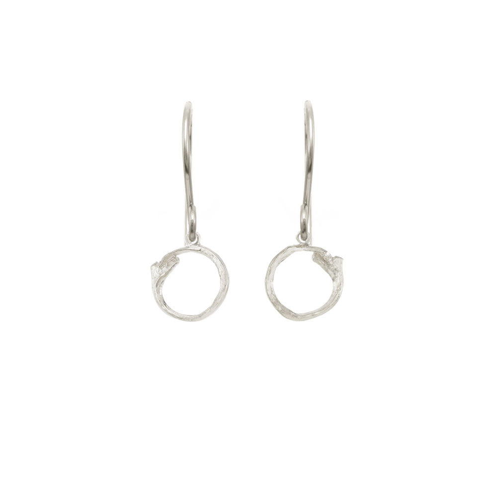 Hanging Branch Circle Earrings