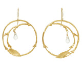 Full Circle Branch Earrings with Briolettes