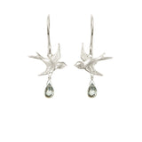 Bird with Stone Earrings