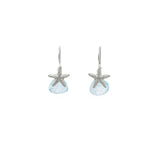 Starfish Earrings with Teardrop Gemstones