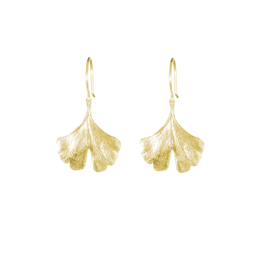 Medium Gingko Leaf Earrings