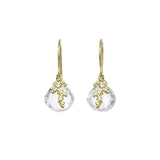 Fernlet with Heart-Shaped Stone Earrings