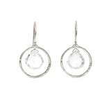 Branch Circle With Topaz Earrings