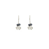 Mini Gingko with Stones Earrings