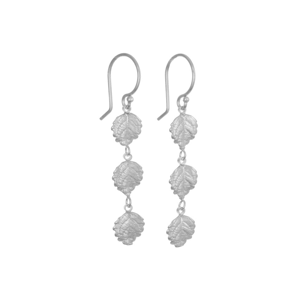 3 Vertical Strawberry Leaf Earrings