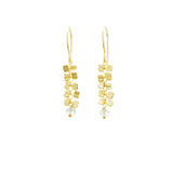 Hammered Bead Drop Earrings
