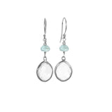 Large Rondelle with Bezel Earrings