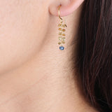 Hammered Bead Drop Earrings