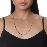 Long Gemstone Fade Necklace
