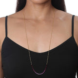 Long Gemstone Rondelle Necklace - Select Styles Only