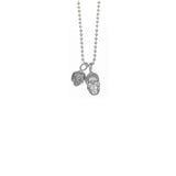 Mini Charm Necklace: Skull and Rose