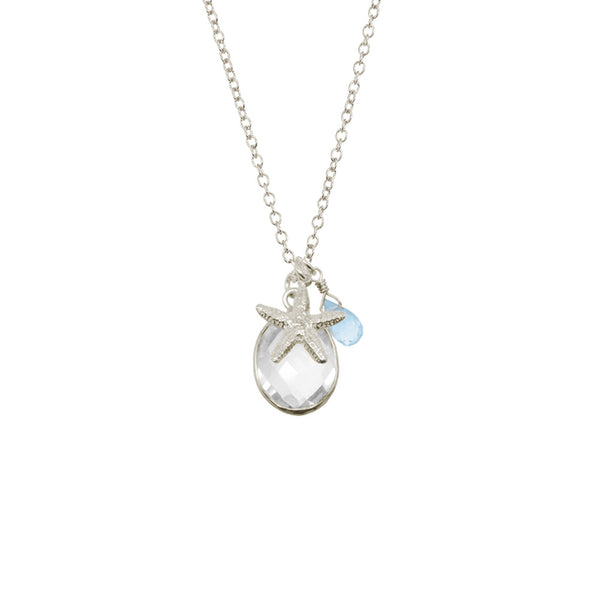Small Starfish Bezel Charm Necklace
