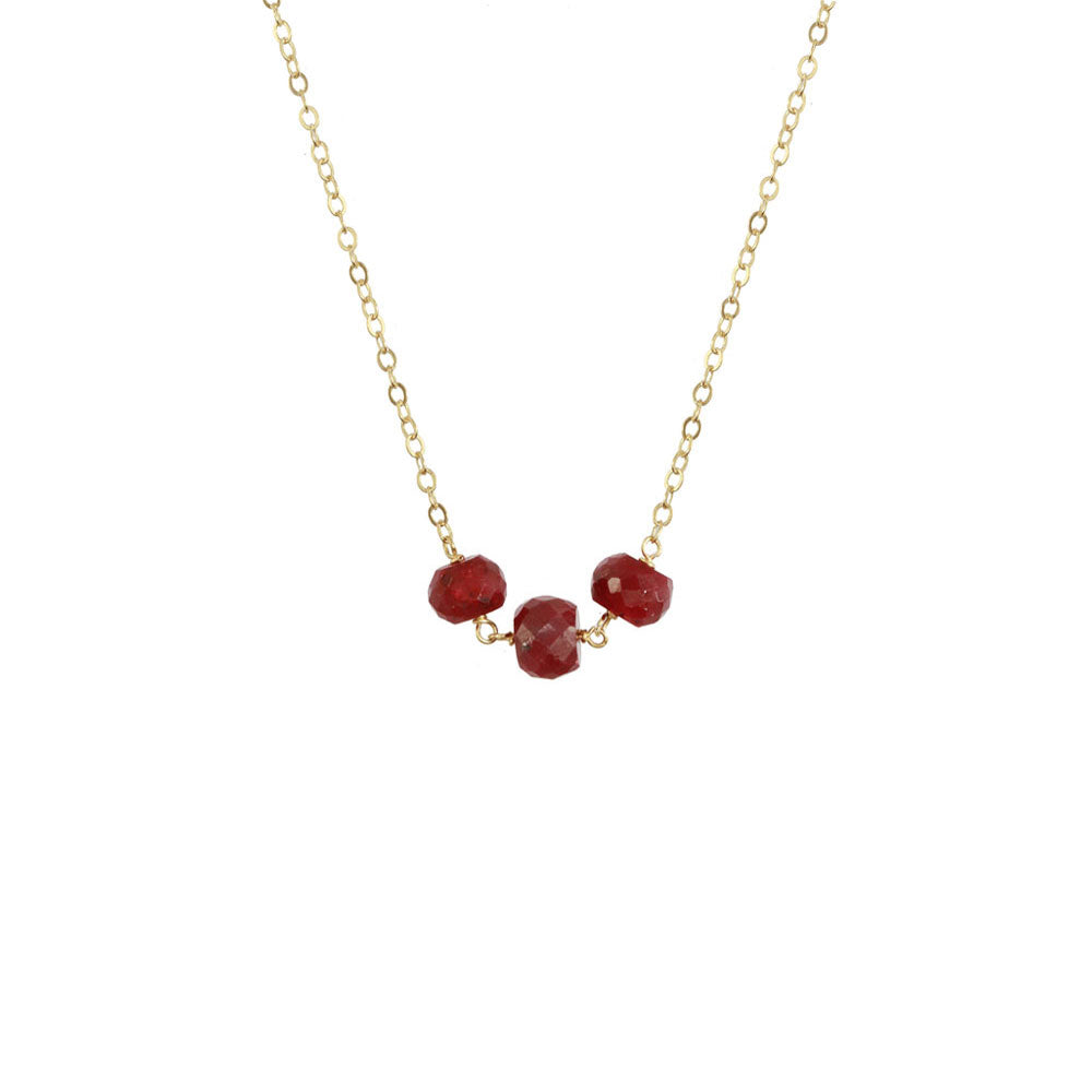 3 Large Rondelle Necklace