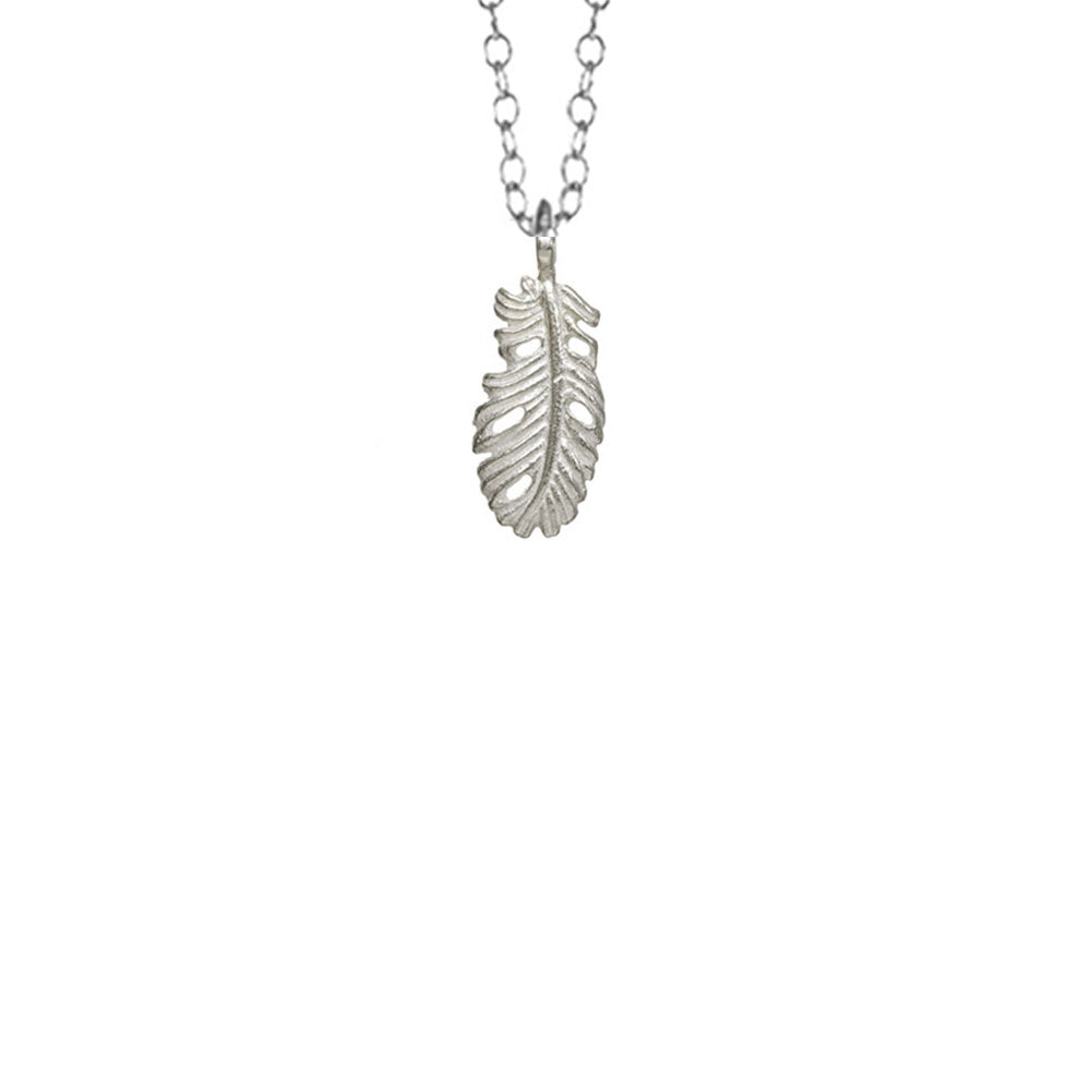 Curved Feather Necklace