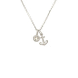 Mini Nautical Charm With Solitaire Necklace