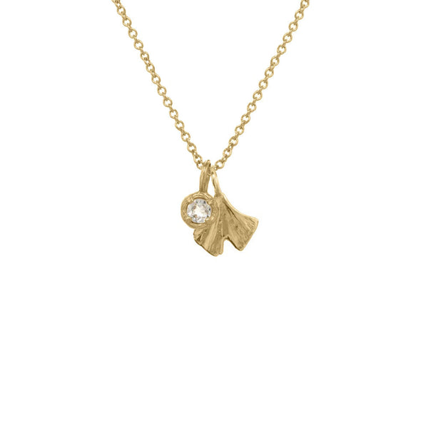 Mini Nature Charm With Solitaire Necklace
