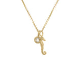 Mini Nautical Charm With Solitaire Necklace