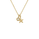 Mini Nautical Charm With Solitaire Necklace